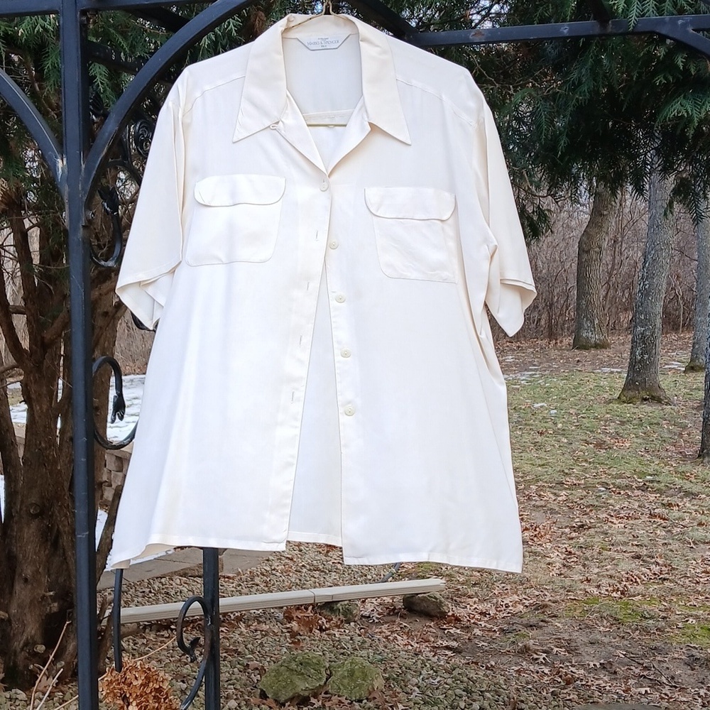 Marks & Spencer Silk Over Sized Top Sz XL